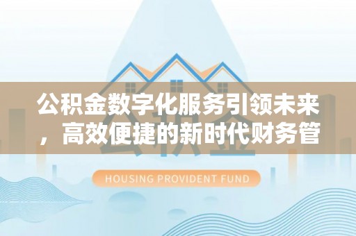 乾县公积金数字化服务引领未来，高效便捷的新时代财务管理