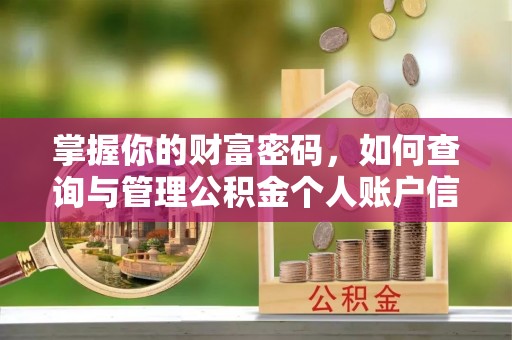 乾县掌握你的财富密码，如何查询与管理公积金个人账户信息