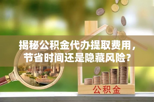 乾县揭秘公积金代办提取费用，节省时间还是隐藏风险？