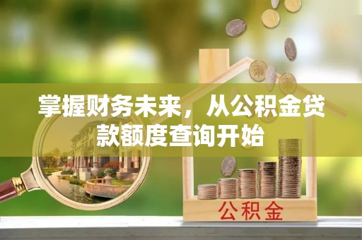乾县掌握财务未来，从公积金贷款额度查询开始