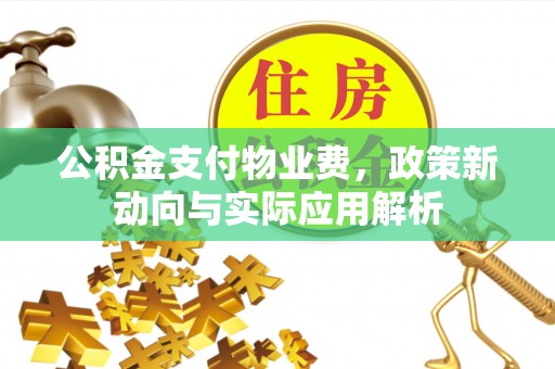 乾县公积金支付物业费，政策新动向与实际应用解析